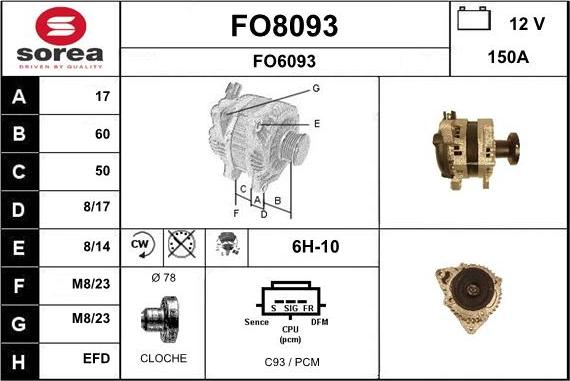 SNRA FO8093 - Generator alexcarstop-ersatzteile.com