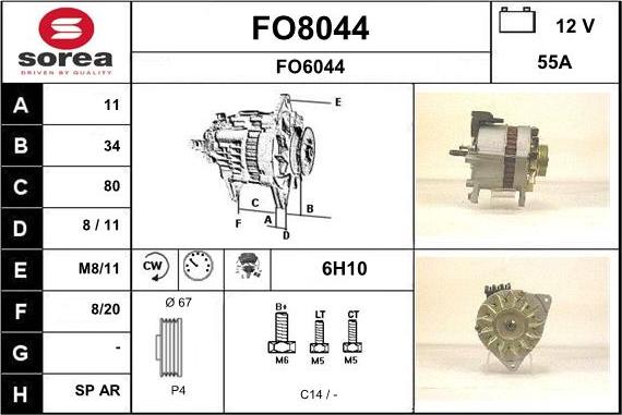 SNRA FO8044 - Generator alexcarstop-ersatzteile.com