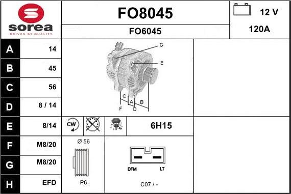 SNRA FO8045 - Generator alexcarstop-ersatzteile.com