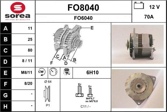 SNRA FO8040 - Generator alexcarstop-ersatzteile.com