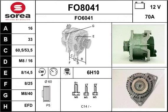 SNRA FO8041 - Generator alexcarstop-ersatzteile.com