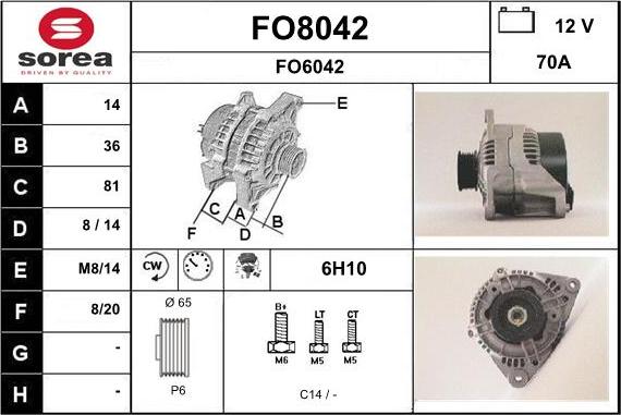 SNRA FO8042 - Generator alexcarstop-ersatzteile.com