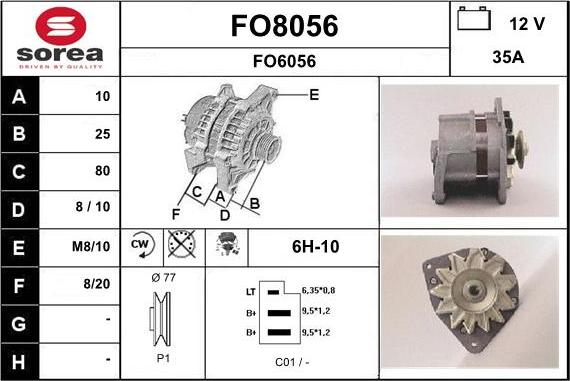 SNRA FO8056 - Generator alexcarstop-ersatzteile.com