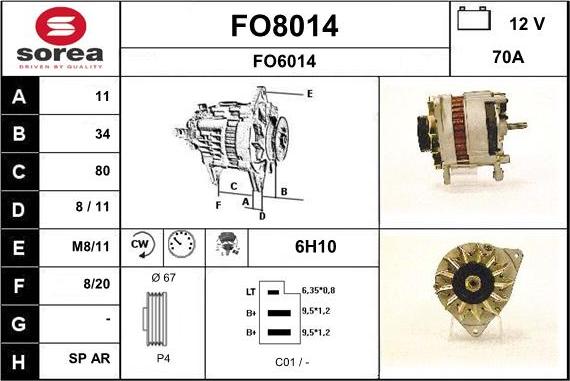 SNRA FO8014 - Generator alexcarstop-ersatzteile.com