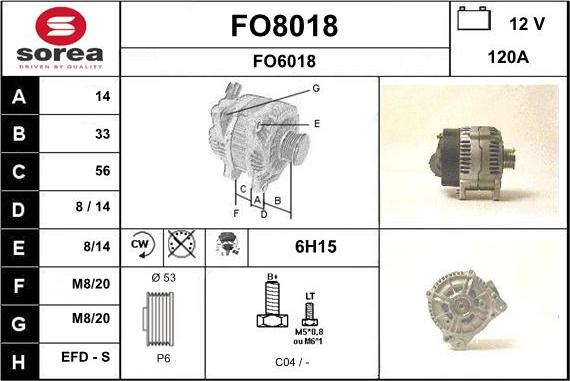 SNRA FO8018 - Generator alexcarstop-ersatzteile.com