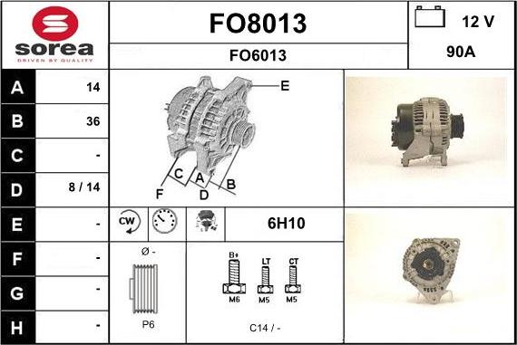 SNRA FO8013 - Generator alexcarstop-ersatzteile.com