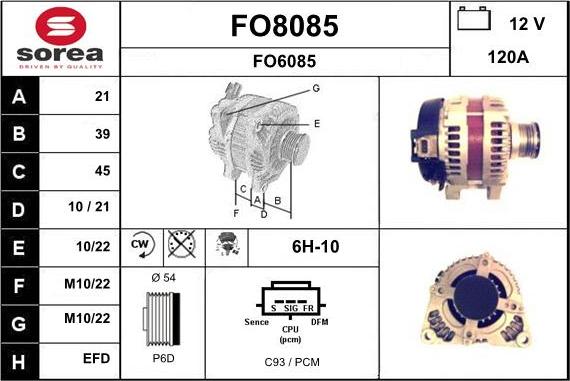 SNRA FO8085 - Generator alexcarstop-ersatzteile.com