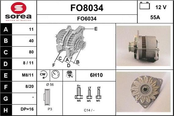 SNRA FO8034 - Generator alexcarstop-ersatzteile.com