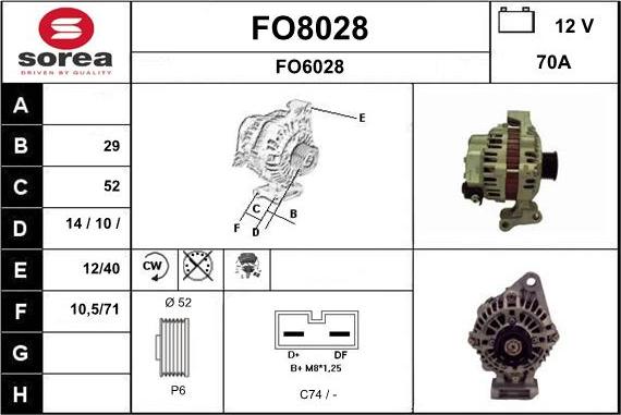 SNRA FO8028 - Generator alexcarstop-ersatzteile.com