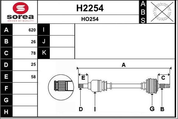 SNRA H2254 - Antriebswelle alexcarstop-ersatzteile.com