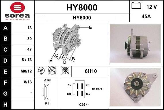 SNRA HY8000 - Generator alexcarstop-ersatzteile.com