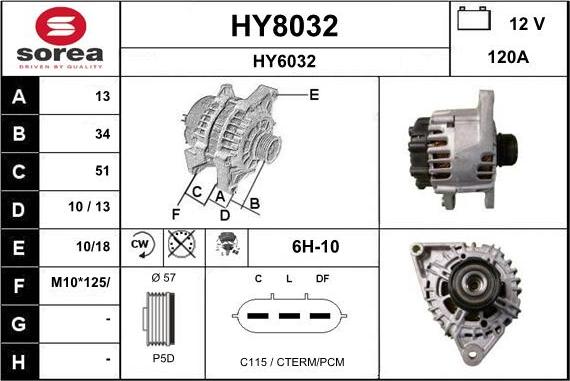 SNRA HY8032 - Generator alexcarstop-ersatzteile.com