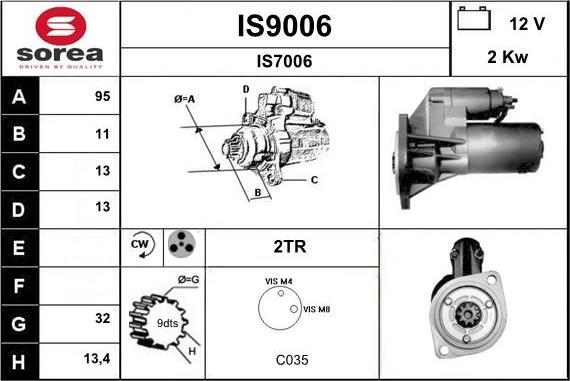 SNRA IS9006 - Starter alexcarstop-ersatzteile.com