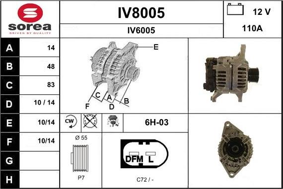 SNRA IV8005 - Generator alexcarstop-ersatzteile.com