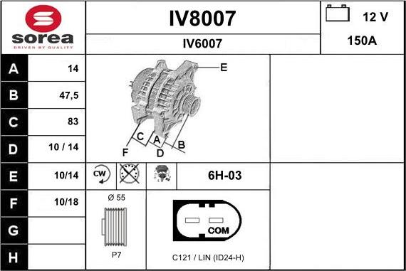 SNRA IV8007 - Generator alexcarstop-ersatzteile.com