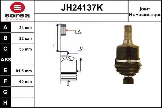 SNRA JH24137K - Gelenksatz, Antriebswelle alexcarstop-ersatzteile.com