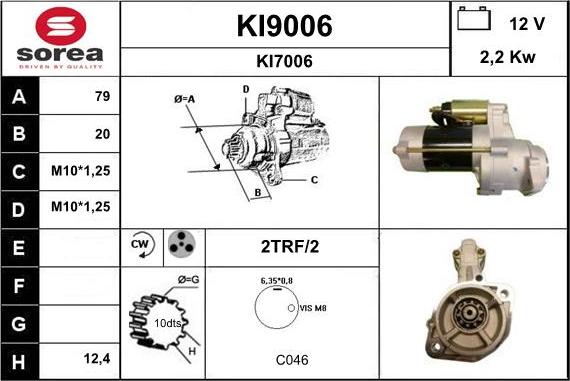 SNRA KI9006 - Starter alexcarstop-ersatzteile.com