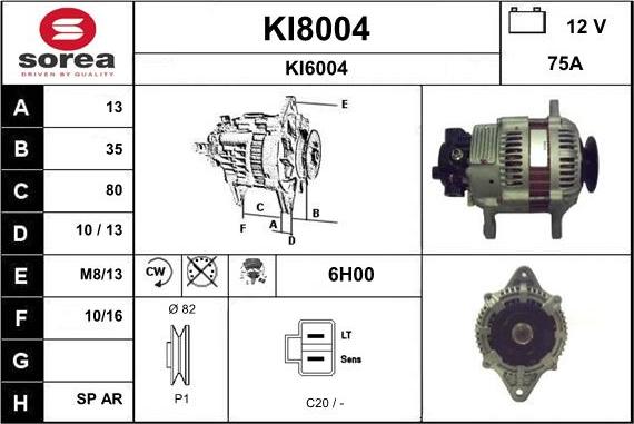 SNRA KI8004 - Generator alexcarstop-ersatzteile.com