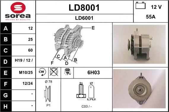 SNRA LD8001 - Generator alexcarstop-ersatzteile.com