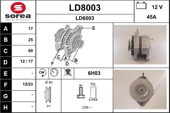 SNRA LD8003 - Generator alexcarstop-ersatzteile.com