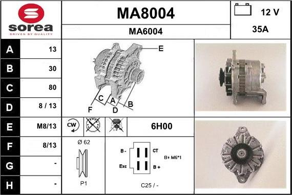 SNRA MA8004 - Generator alexcarstop-ersatzteile.com