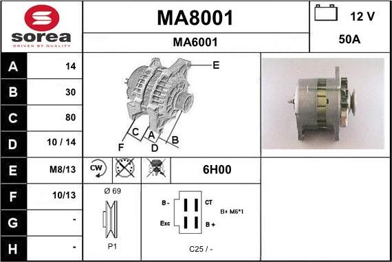 SNRA MA8001 - Generator alexcarstop-ersatzteile.com