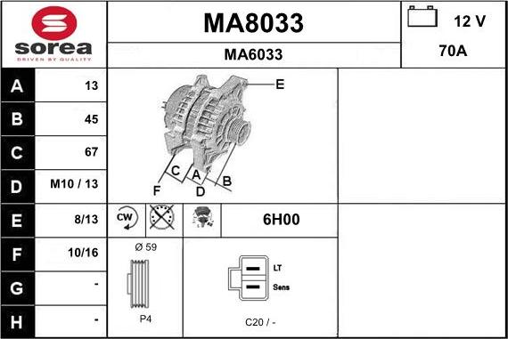 SNRA MA8033 - Generator alexcarstop-ersatzteile.com