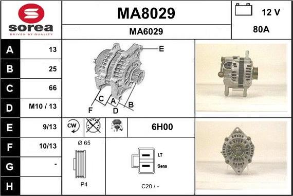 SNRA MA8029 - Generator alexcarstop-ersatzteile.com