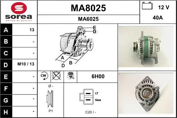 SNRA MA8025 - Generator alexcarstop-ersatzteile.com