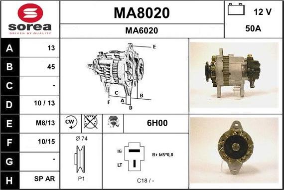 SNRA MA8020 - Generator alexcarstop-ersatzteile.com