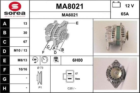 SNRA MA8021 - Generator alexcarstop-ersatzteile.com