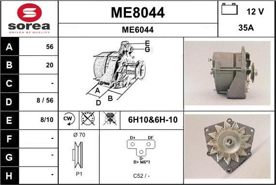 SNRA ME8044 - Generator alexcarstop-ersatzteile.com