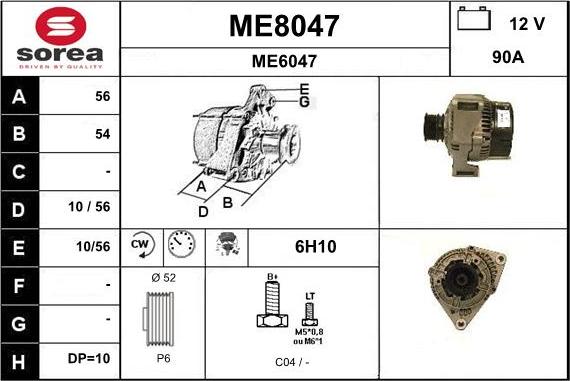 SNRA ME8047 - Generator alexcarstop-ersatzteile.com