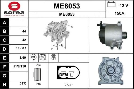 SNRA ME8053 - Generator alexcarstop-ersatzteile.com