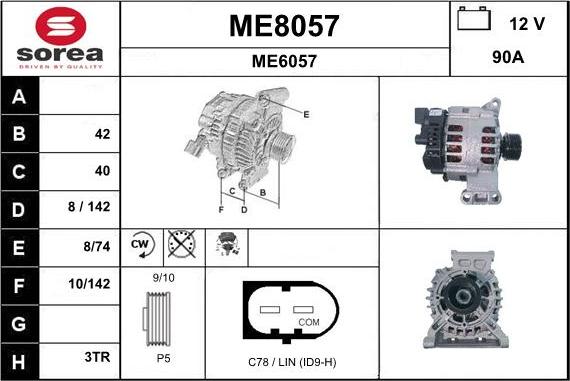 SNRA ME8057 - Generator alexcarstop-ersatzteile.com