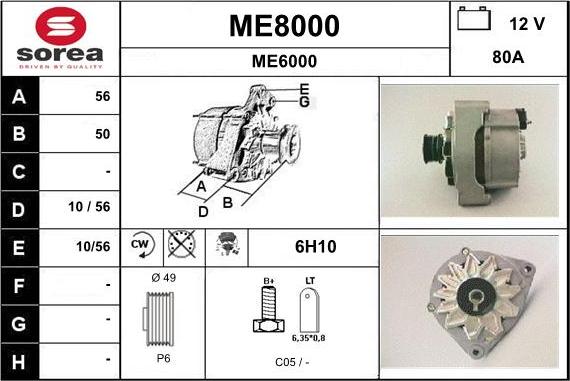 SNRA ME8000 - Generator alexcarstop-ersatzteile.com