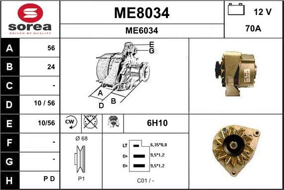 SNRA ME8034 - Generator alexcarstop-ersatzteile.com