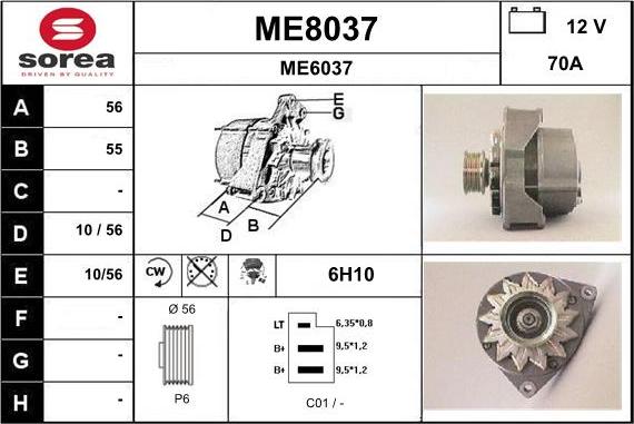 SNRA ME8037 - Generator alexcarstop-ersatzteile.com