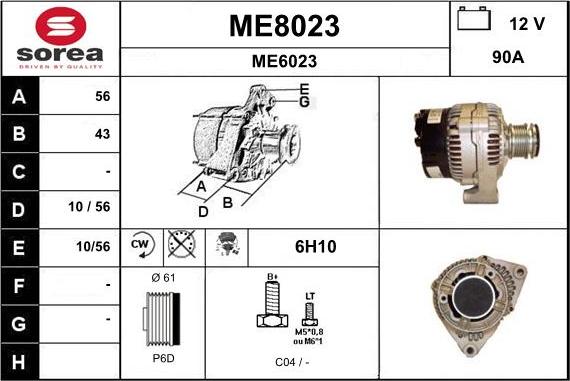 SNRA ME8023 - Generator alexcarstop-ersatzteile.com