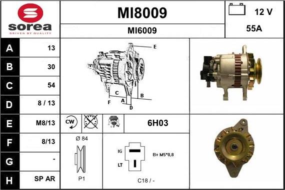 SNRA MI8009 - Generator alexcarstop-ersatzteile.com