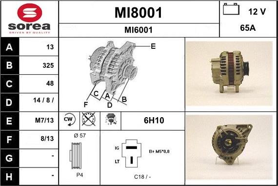 SNRA MI8001 - Generator alexcarstop-ersatzteile.com