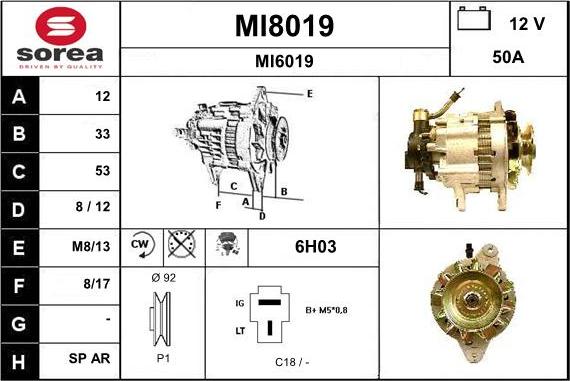 SNRA MI8019 - Generator alexcarstop-ersatzteile.com