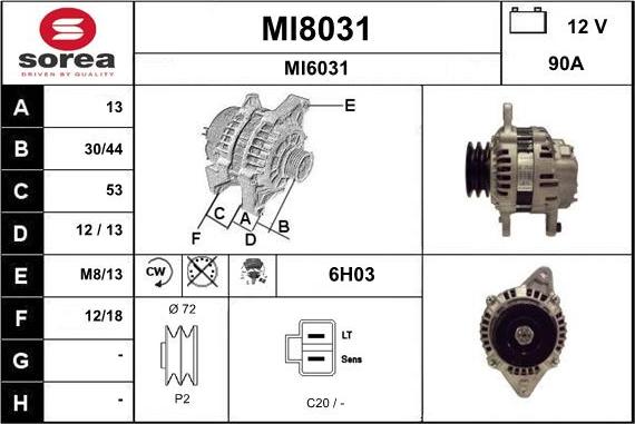 SNRA MI8031 - Generator alexcarstop-ersatzteile.com