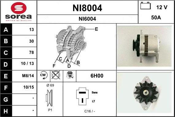 SNRA NI8004 - Generator alexcarstop-ersatzteile.com