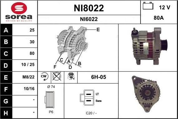 SNRA NI8022 - Generator alexcarstop-ersatzteile.com