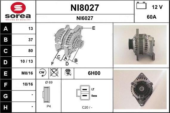 SNRA NI8027 - Generator alexcarstop-ersatzteile.com