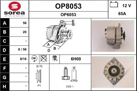 SNRA OP8053 - Generator alexcarstop-ersatzteile.com