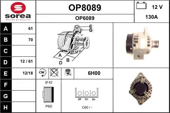 SNRA OP8089 - Generator alexcarstop-ersatzteile.com