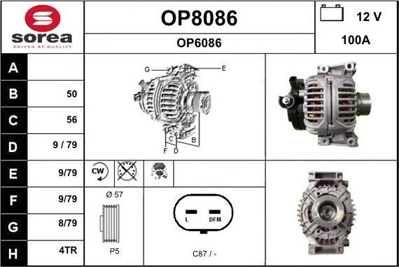 SNRA OP8086 - Generator alexcarstop-ersatzteile.com