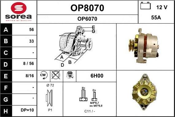 SNRA OP8070 - Generator alexcarstop-ersatzteile.com